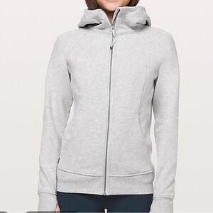 Lulu lemon Gray full zip Hoodie size 10